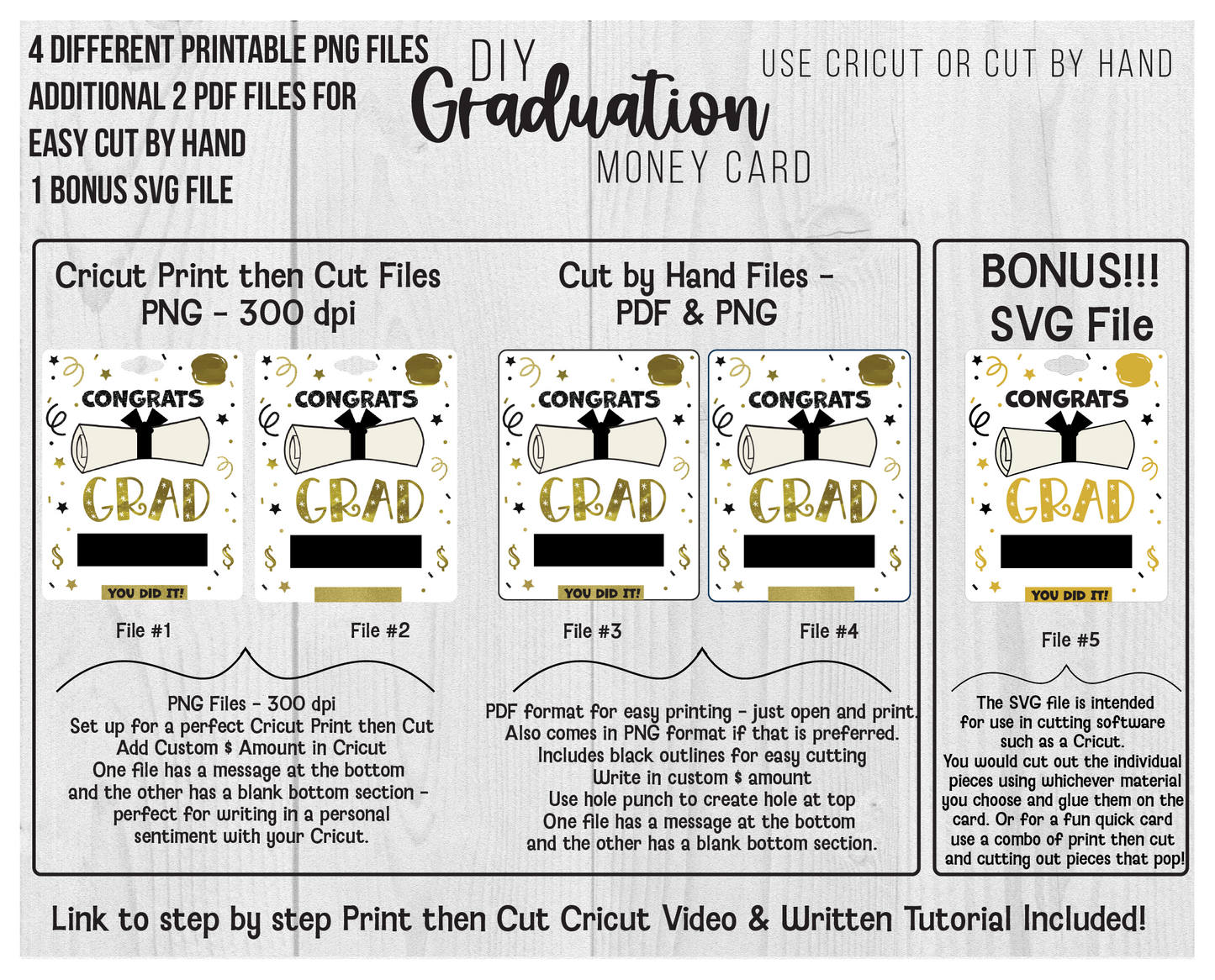 Printable Graduation Lip Balm Money Card Template