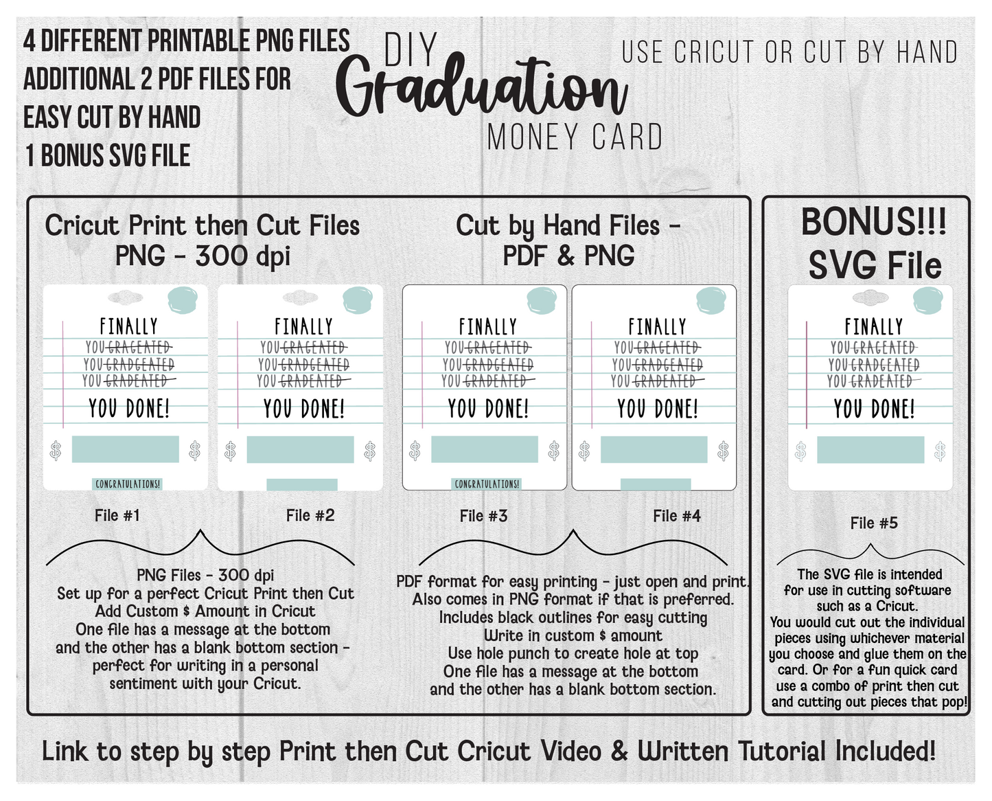 Printable Funny Graduation You Done Lip Balm Money Card Template
