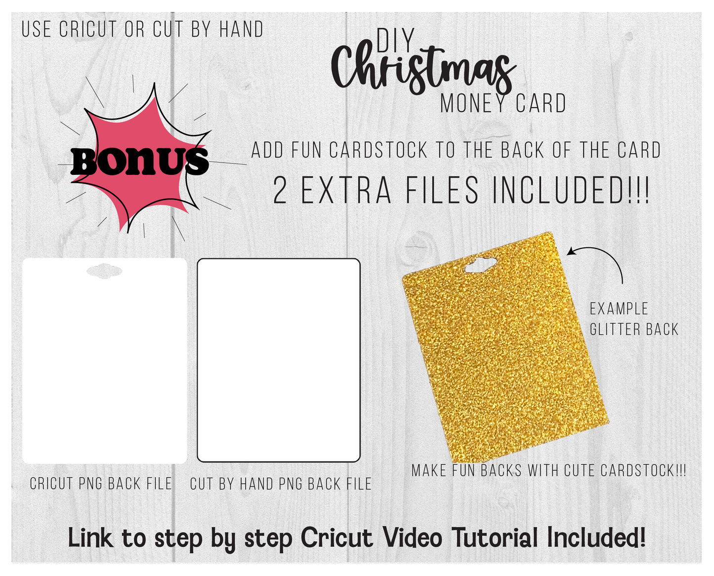 Printable Christmas Jingle Bells Lip Balm Money Card Template