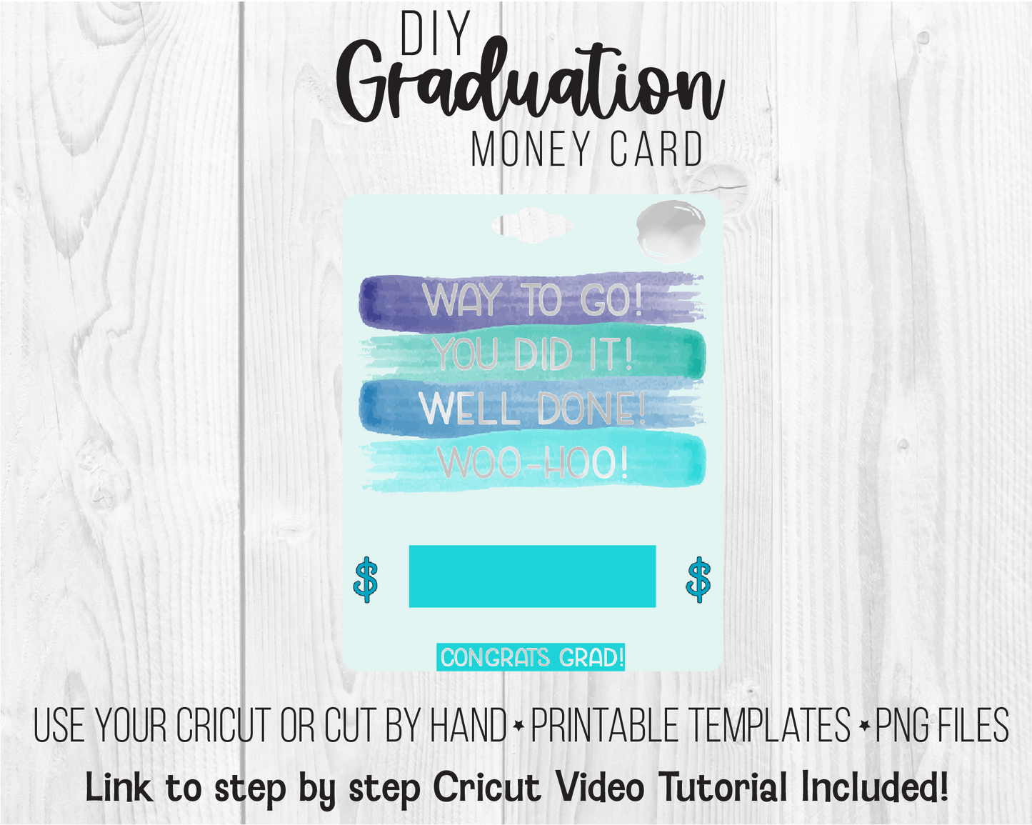 Printable Graduation Way to Go Lip Balm Money Card Template