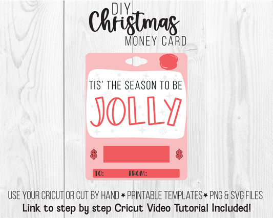 Printable Jolly Christmas Lip Balm Money Card Template