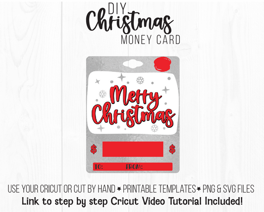 Printable Christmas  Merry Christmas Lip Balm Money Card Template
