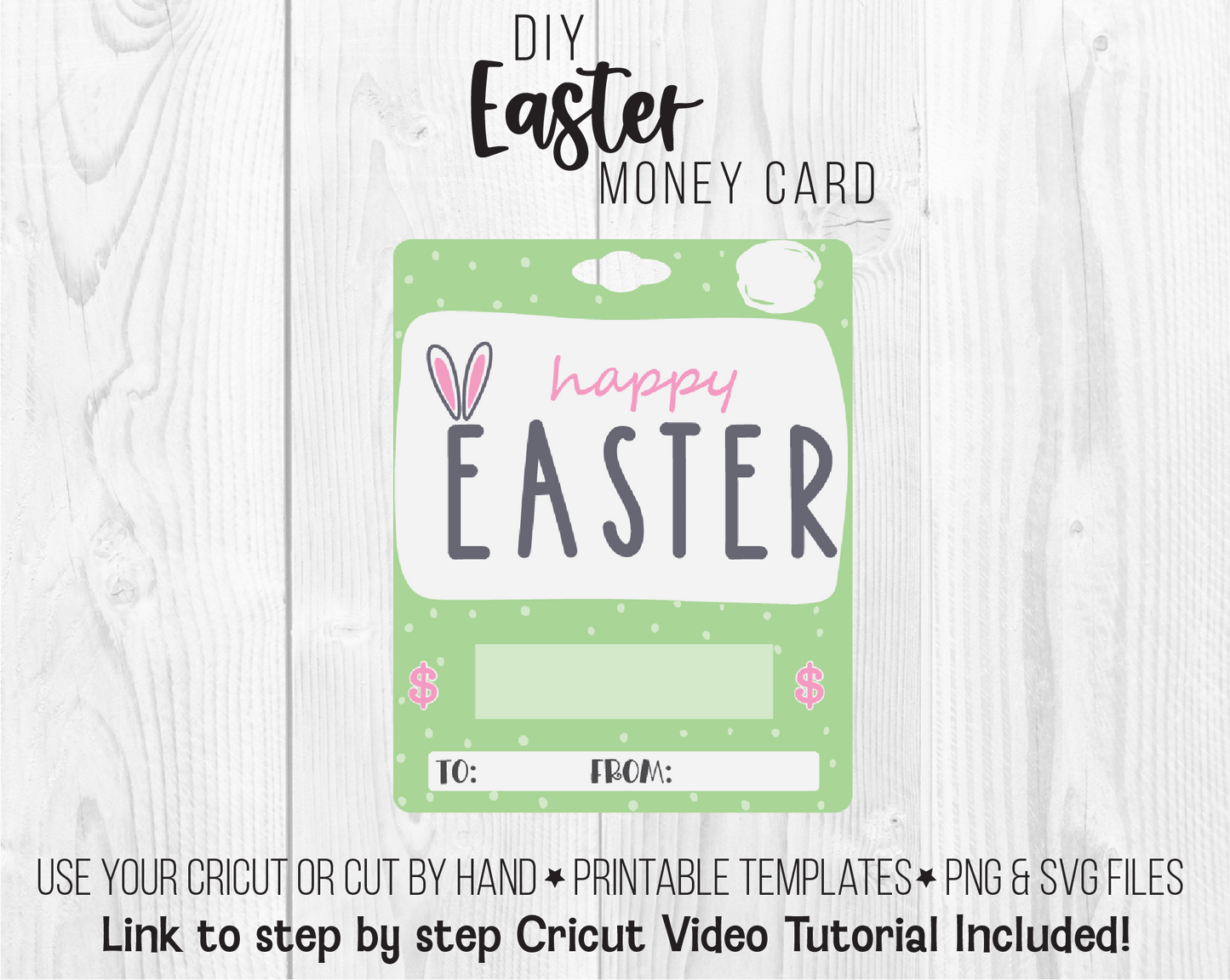 Printable Easter Lip Balm Money Holder Card Template Bundle
