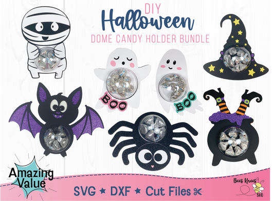 Halloween Dome Candy Holder SVG Bundle