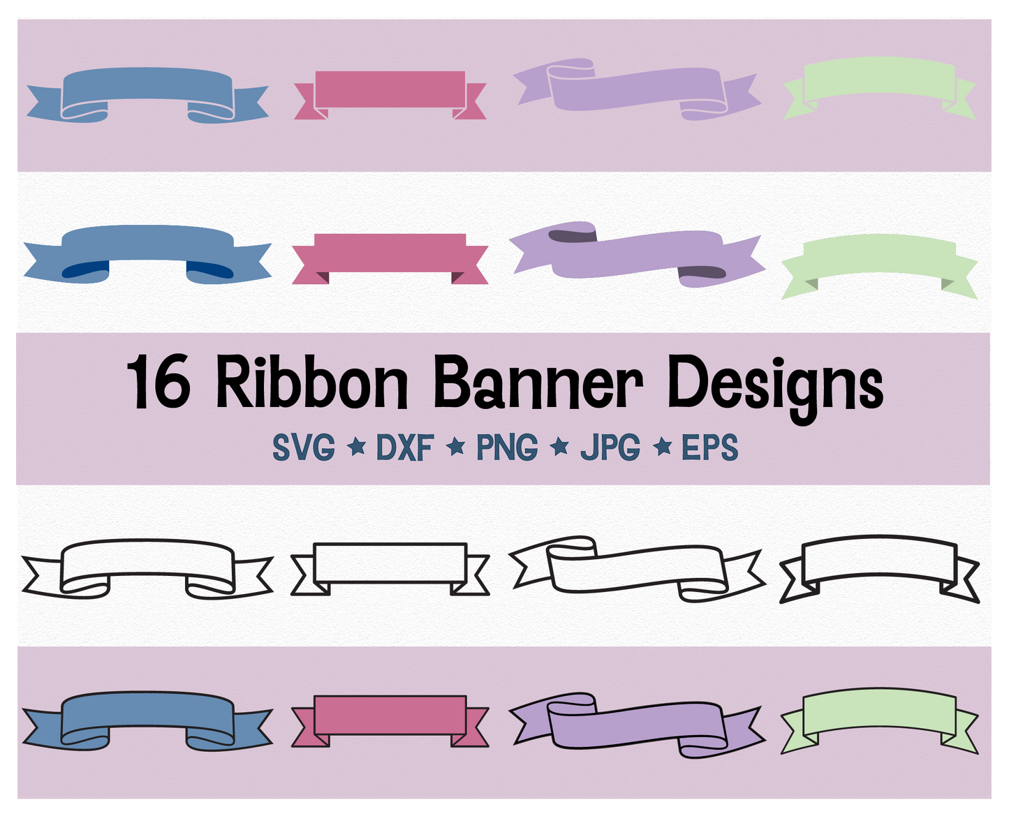 Ribbon Banner SVG Files
