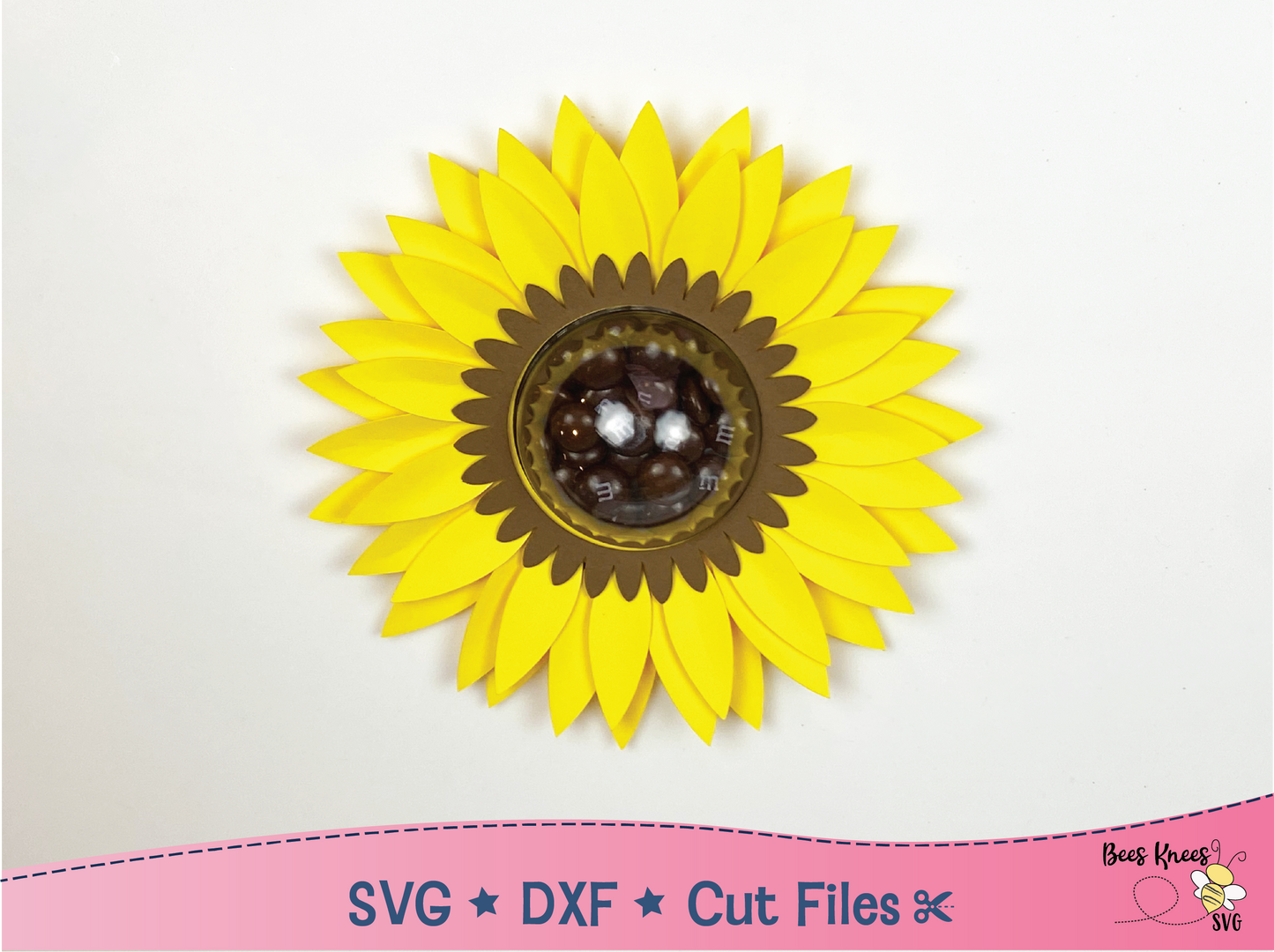 Sunflower Candy Holder SVG File