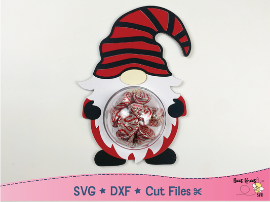 Gnome Christmas Dome Candy Holder SVG File