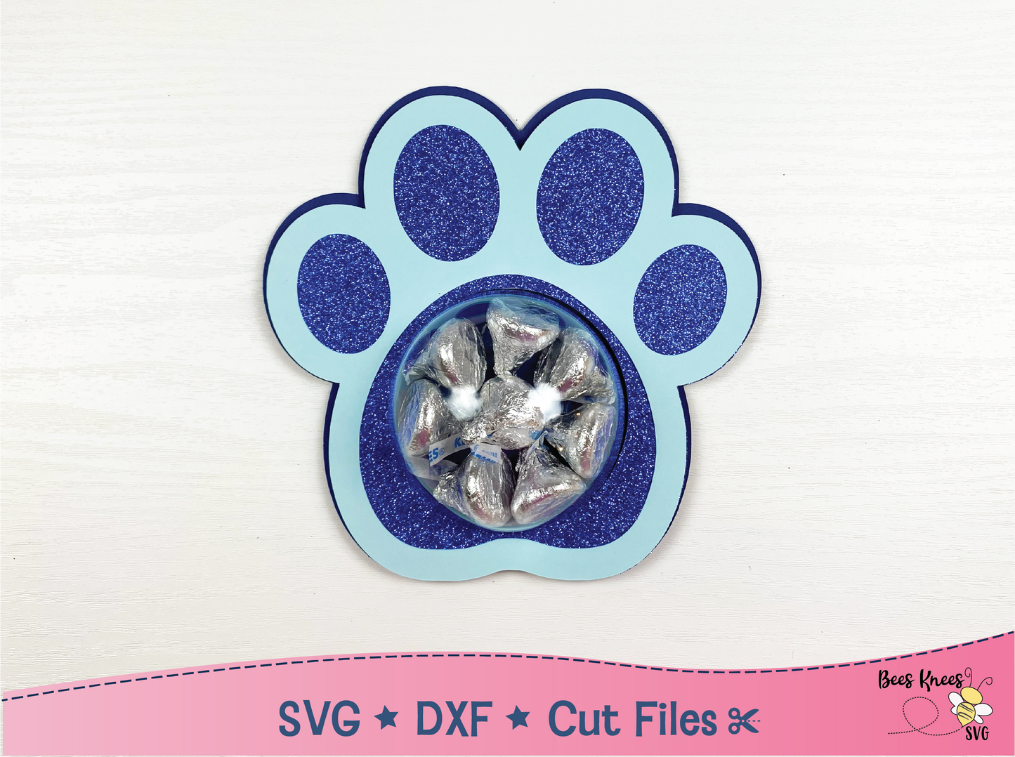 Dog Paw Candy Holder SVG File