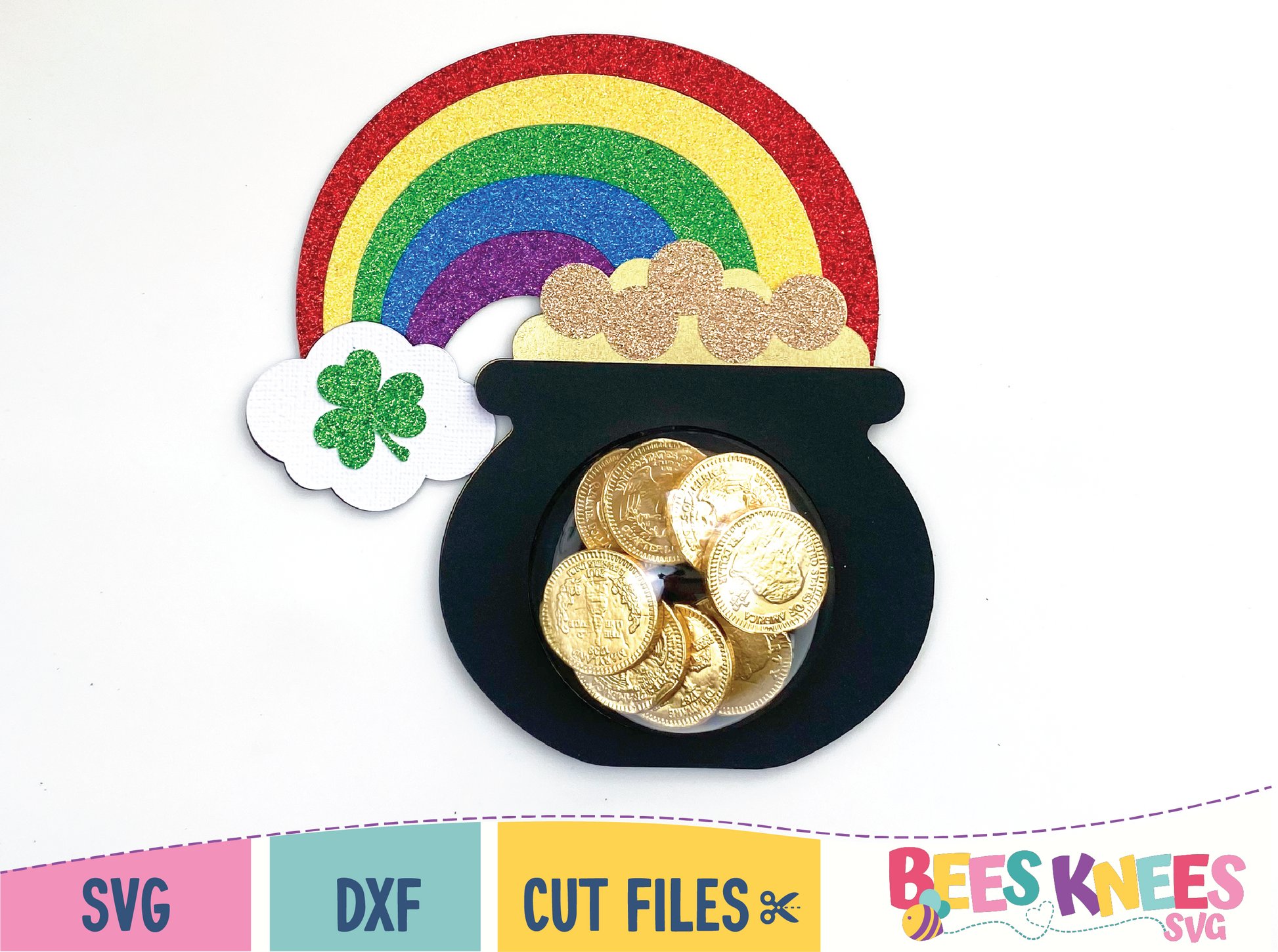 Pot of Gold Dome Candy Holder SVg Template for Cricut or Silhouette