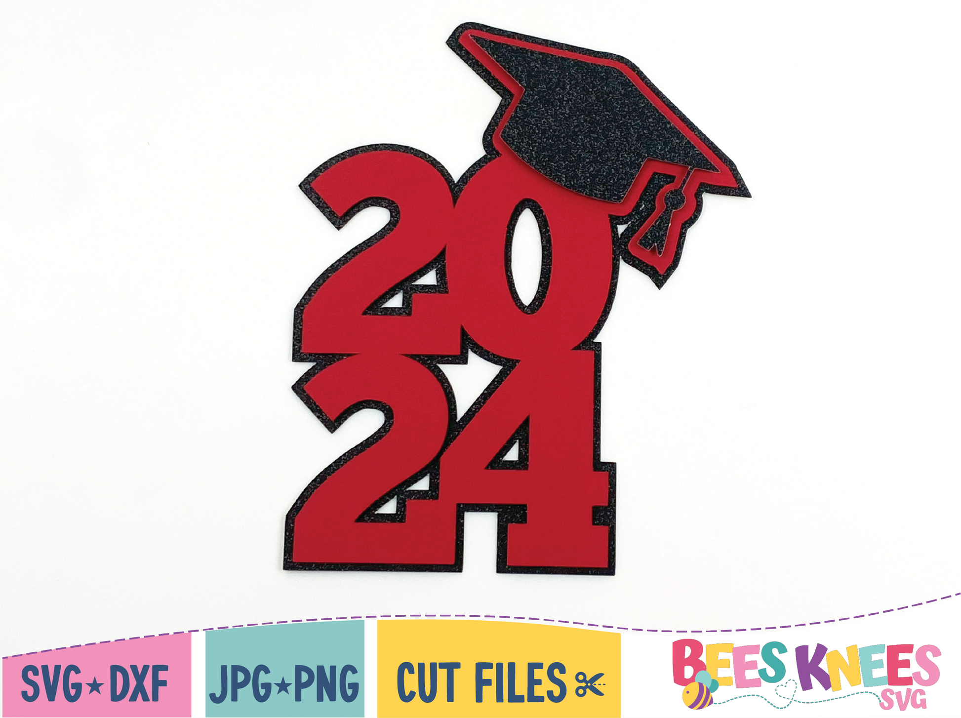 2024 graduation sign with cap cut file svg for cricut or silhoutte