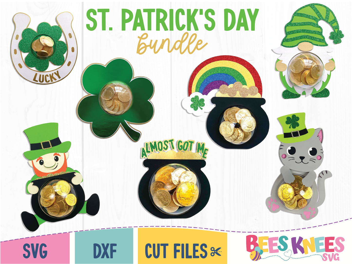St. Patrick's Day Bundle  Dome Candy Holder SVG Templates