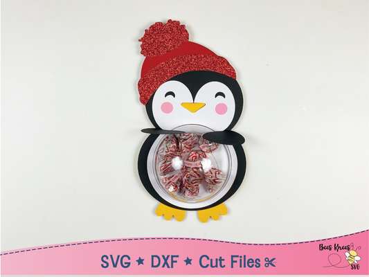 Penguin with Hat Candy Holder SVG File