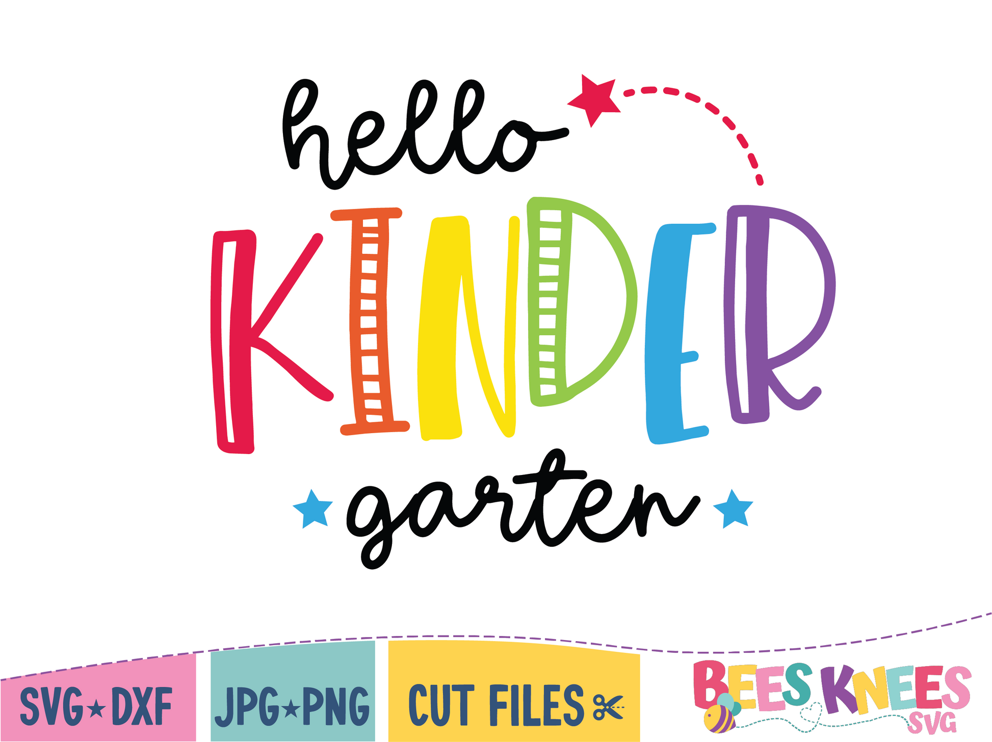Hello Kindergarten SVG Cut File for Cricut or Silhouette