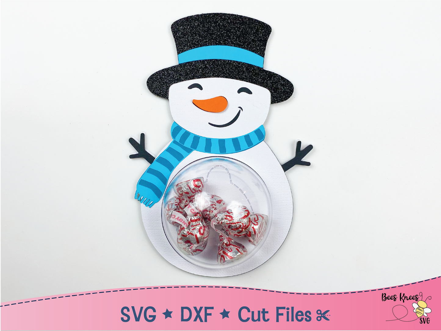 Snowman Christmas Candy Holder SVG File