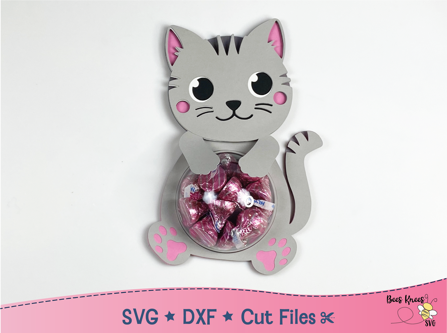 Cat Dome Candy Holder SVG File