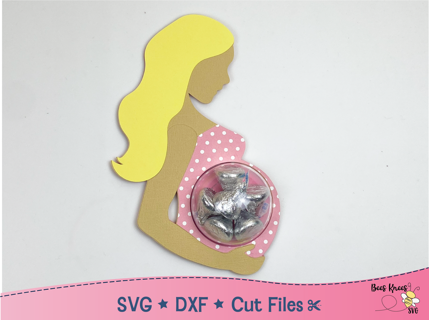 Mother to Be, Mommy to Be, Pregnant Woman Candy Holder Template Gift for Cricut or Silhouette