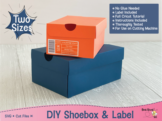 Mini Sneaker Shoebox SVG Template Cut File