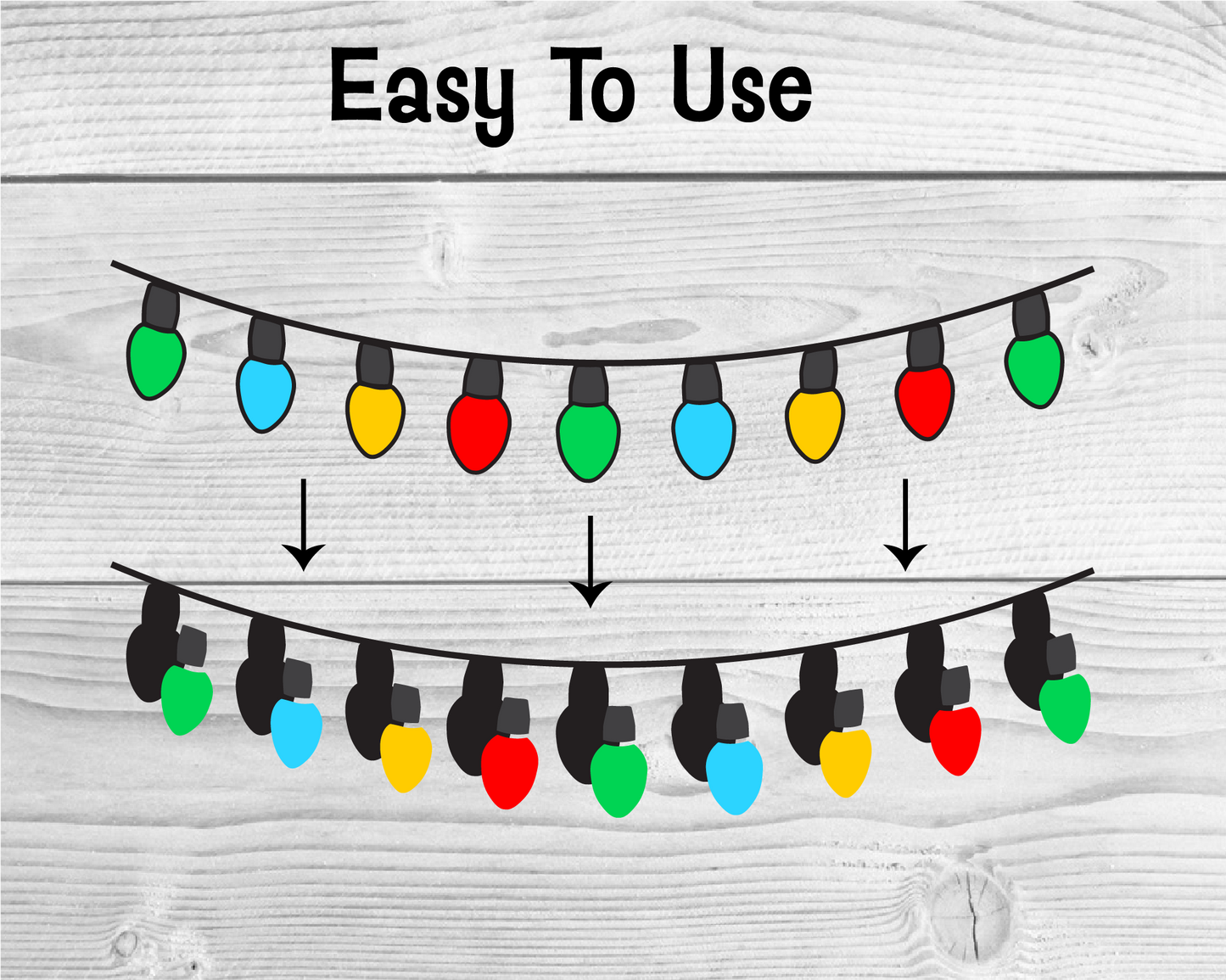 Christmas String Lights SVG File