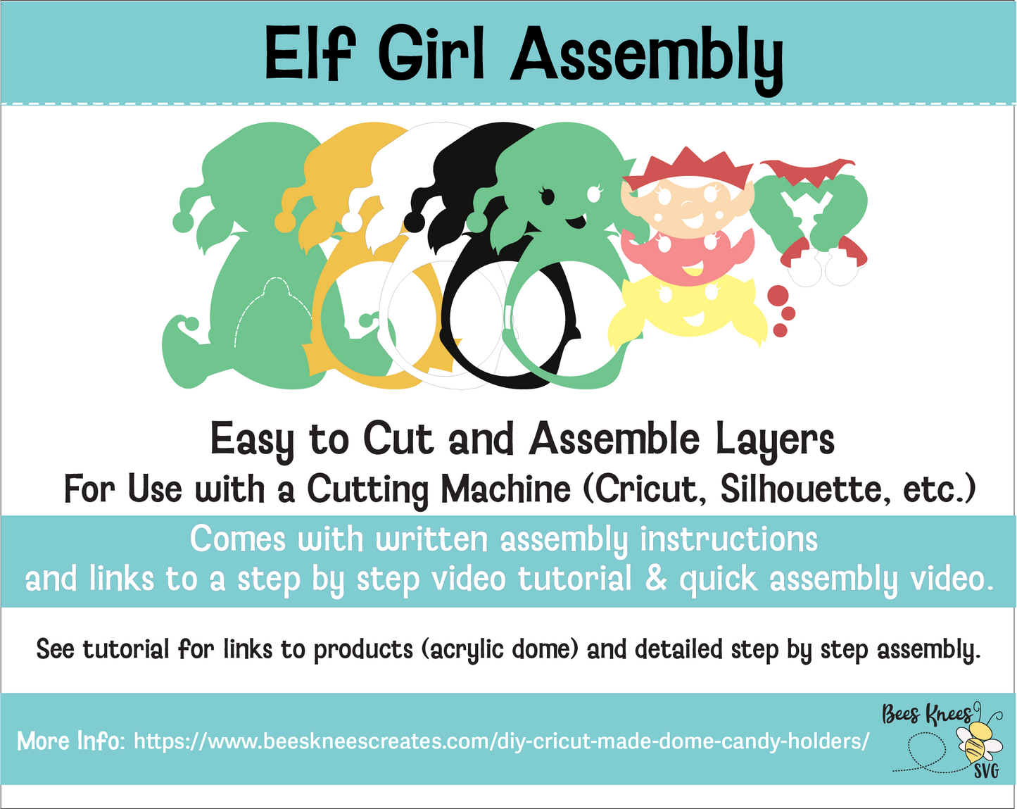 Elf Girl Candy Holder SVG File