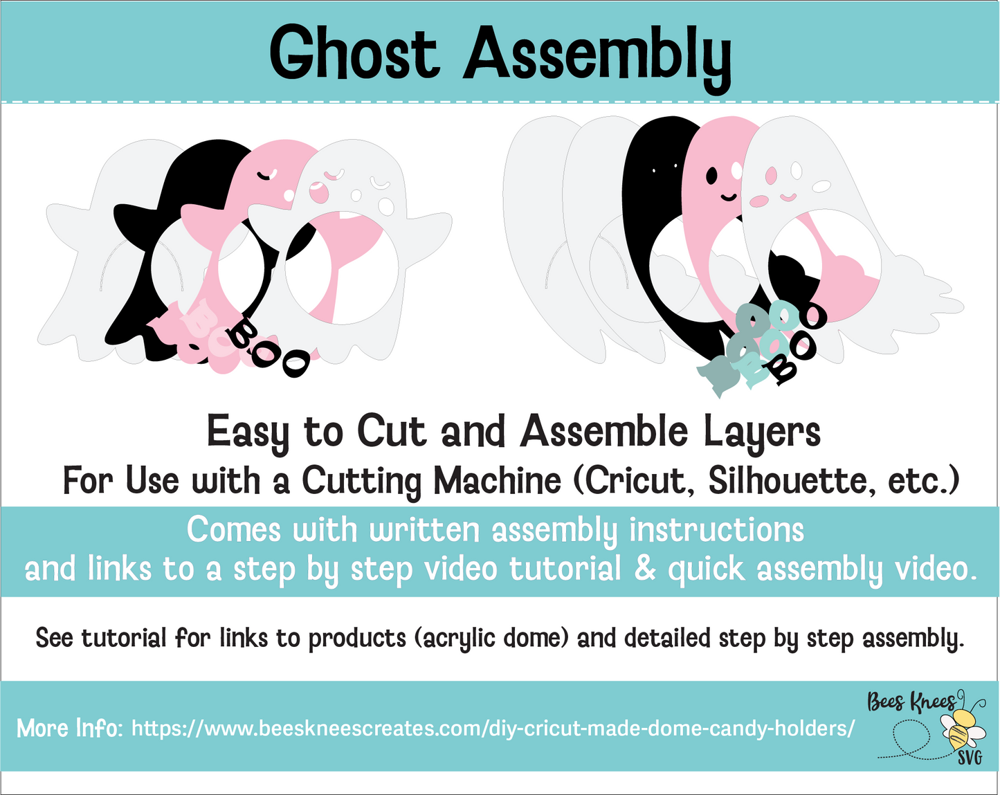 Ghost Candy Holder SVG File