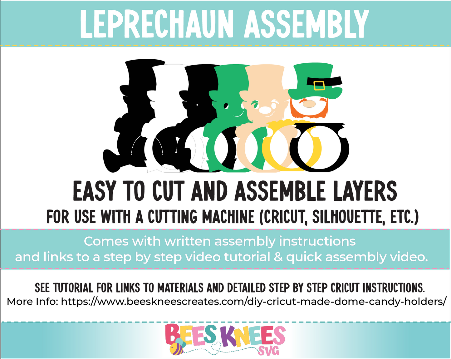Leprechaun St. Patrick's Day Dome Candy Holder SVG File