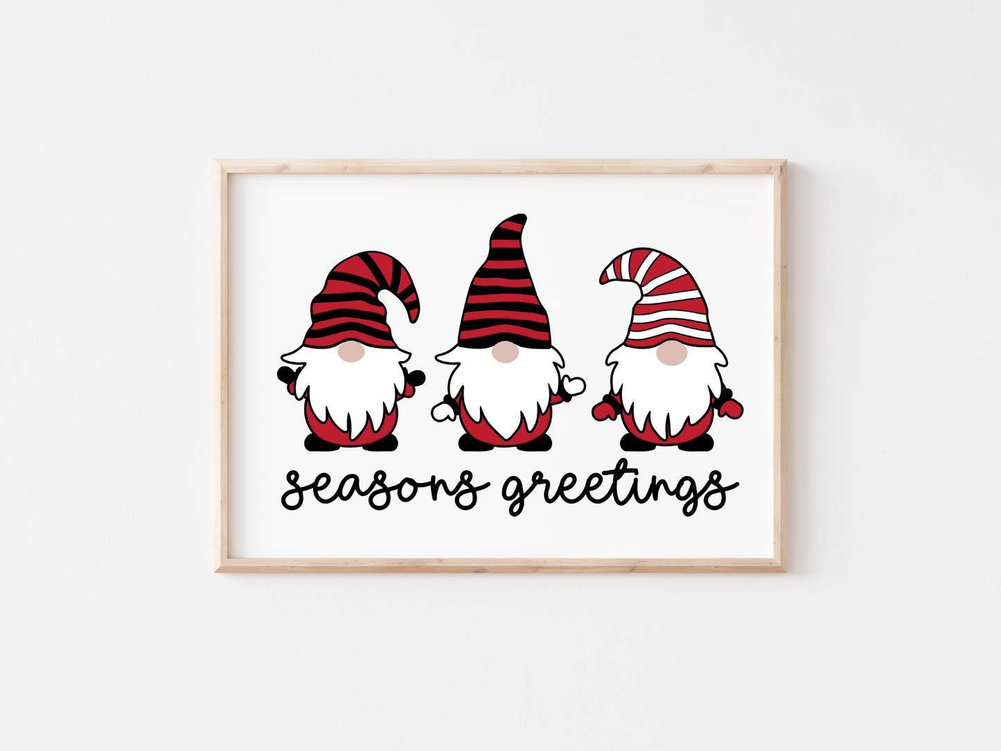 Christmas Gnomes Seasons Greetings SVG File