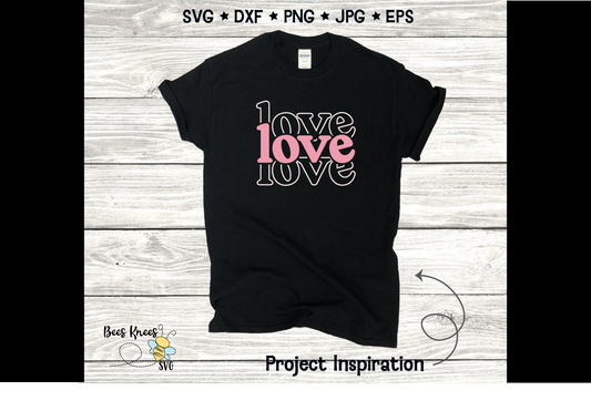 Stacked Love SVG Cut File Digital Download