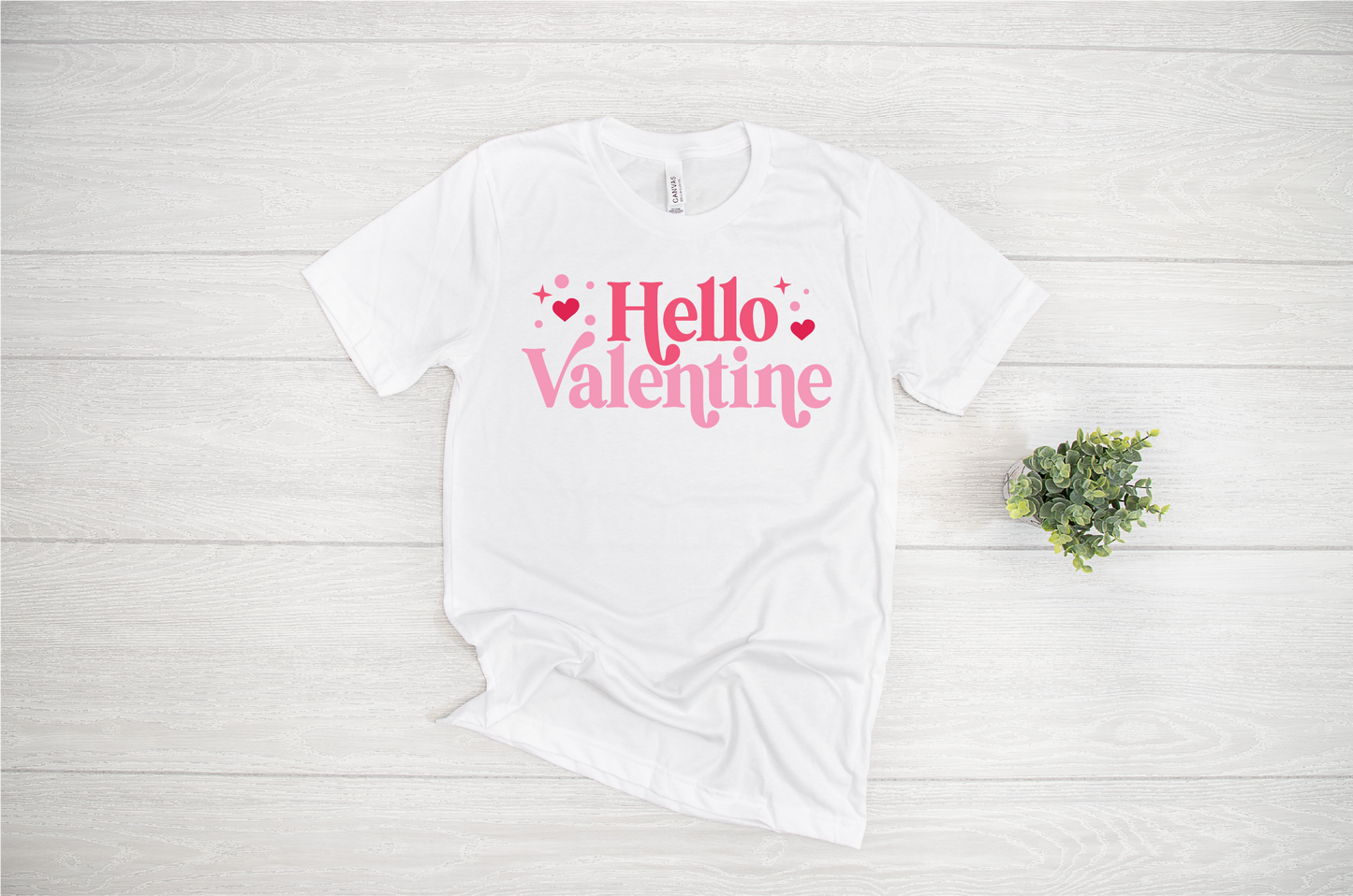 Hello Valentine Retro Modern SVG Cut File Digital Download