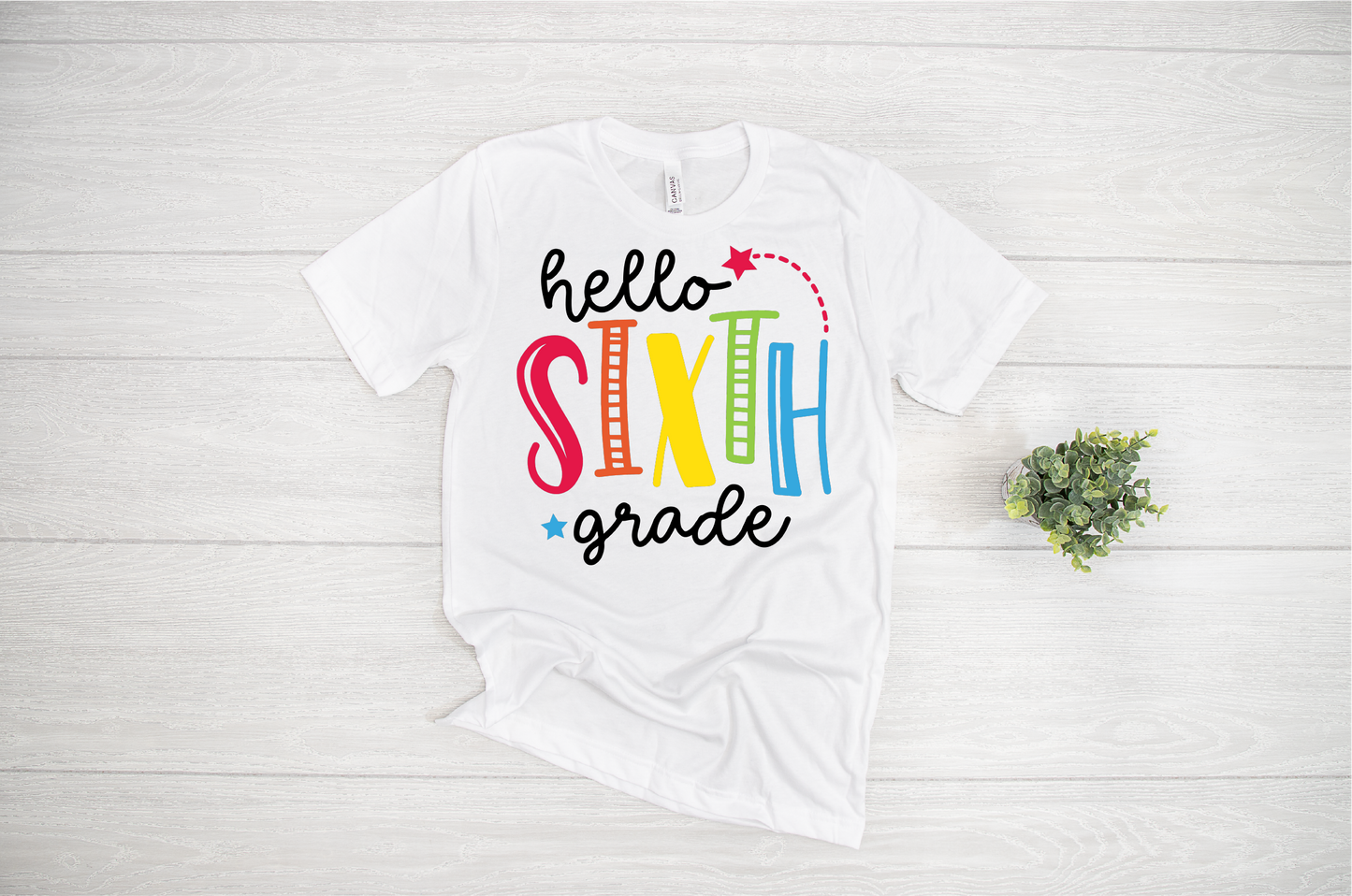 Hello Sixth Grade SVG Cut File Digital Download
