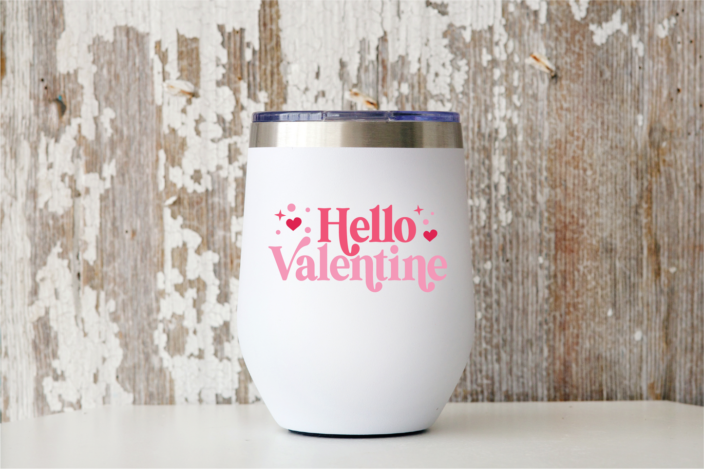 Hello Valentine Retro Modern SVG Cut File Digital Download