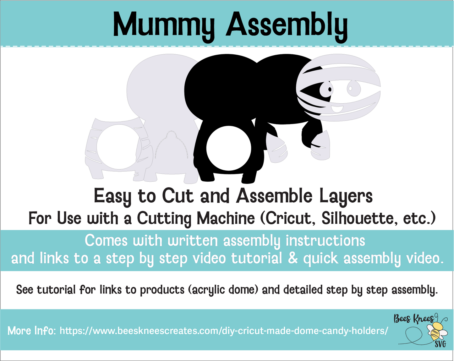 Mummy Candy Holder SVG File