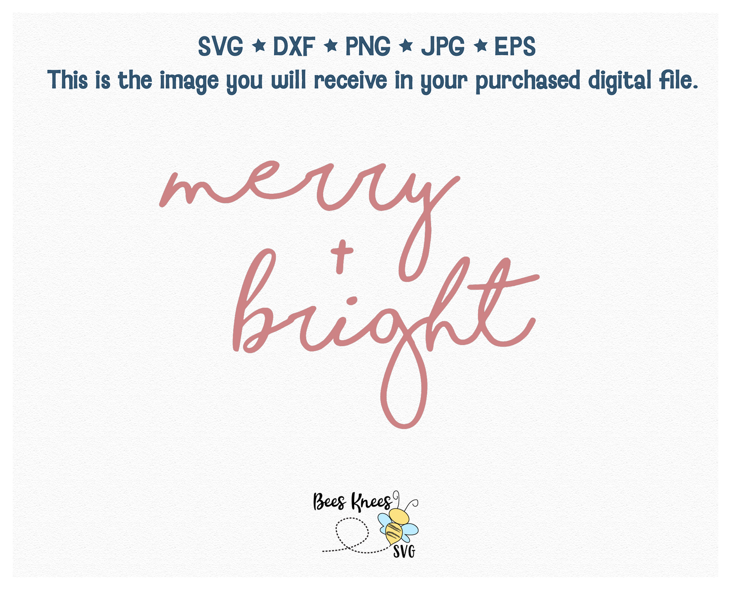Merry and Bright Christmas SVG File