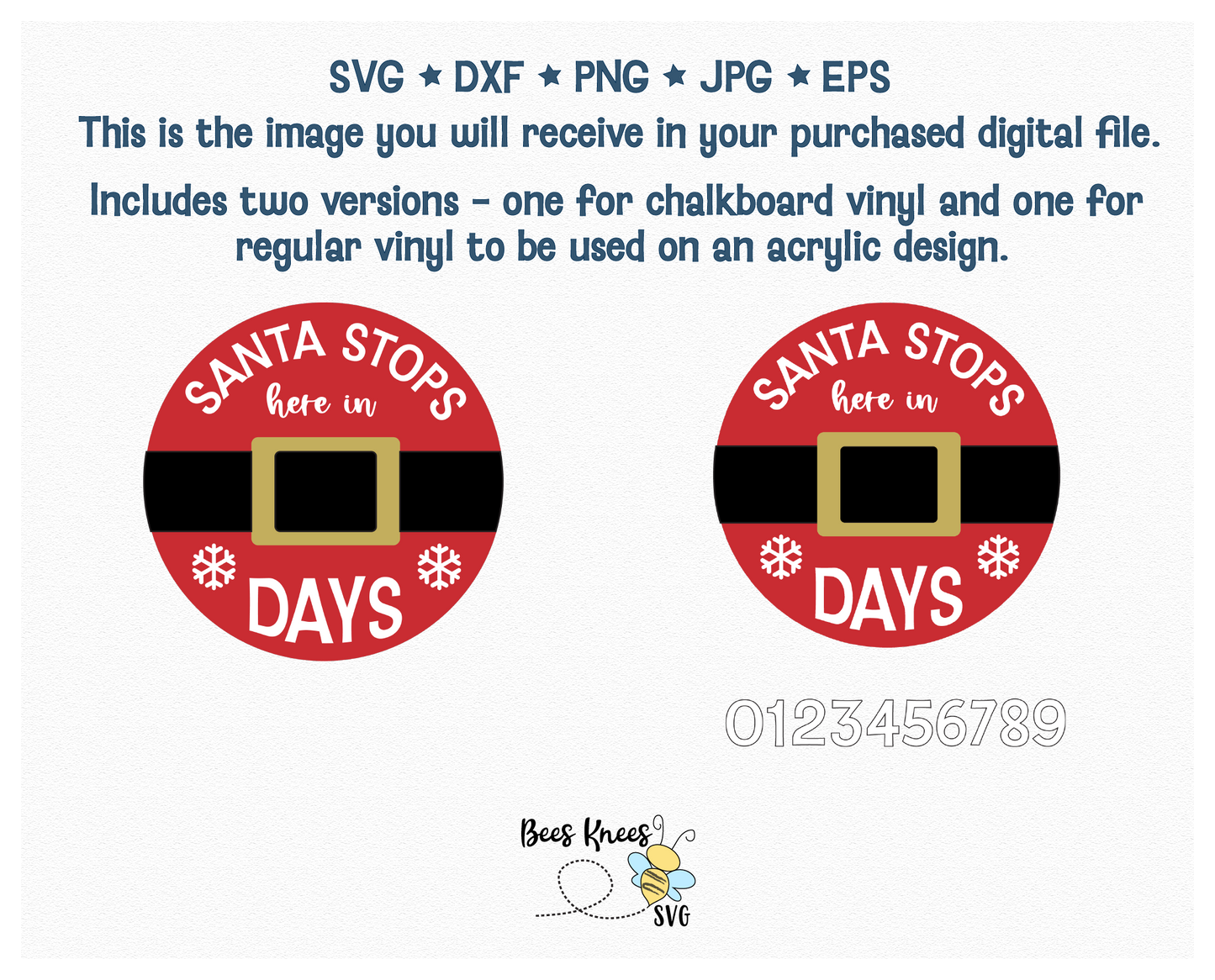 Countdown to Christmas Ornament or Sign SVG File