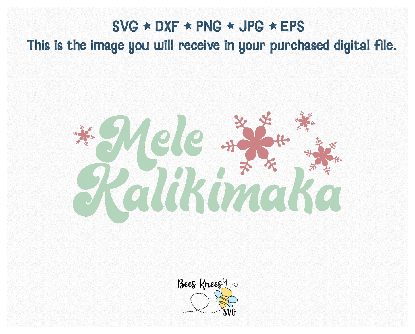 Mele Kalikimaka Hawaiian Christmas SVG File